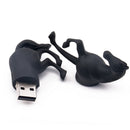 64GB USB 2.0 Flash Drive High Read Speed Memory Storage for Laptop Black Horse Shape