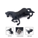 64GB USB 2.0 Flash Drive High Read Speed Memory Storage for Laptop Black Horse Shape
