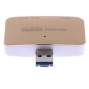 USB3.0 Micro USB Combo USB HUB SD/TF Card Reader With OTG For Laptop Gold