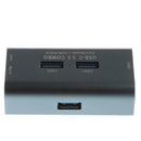 USB3.0 4-Port Hub Card Reader+Phone Holder Super Speed Aluminum for SD TF Gray