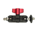 Mini Double Ball Head With Shoe Mount 1/4-inch Screw For Camera LCD Monitor