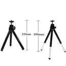 360 Rotation Mini Tabletop Extendable Tripod Stand For Phone Camera Black