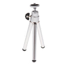 360Â° Rotation Mini Tabletop Extendable Selfie Tripod Stand for Camera iPhone Samsung Silver