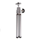 360Â° Rotation Mini Tabletop Extendable Selfie Tripod Stand for Camera iPhone Samsung Silver
