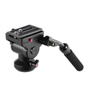 Video Tripod Fluid Head With Handle Quick Release Plates For Canon Nikon