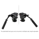 Video Tripod Fluid Head With Handle Quick Release Plates For Canon Nikon