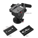 Video Tripod Fluid Head With Handle Quick Release Plates For Canon Nikon