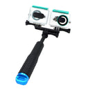 Monopod Selfie Stick With Dual Port Holder Kits For Double Sports DV Camera