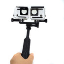 Monopod Selfie Stick With Dual Port Holder Kits For Double Sports DV Camera