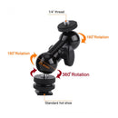 Multi-function Double Ball Head With Shoe Mount 1/4" Screw For LCD Monitor