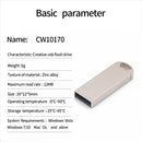 64GB Zinc Alloy USB Memory Flash Drive Stick Data Storage U Disk for PC