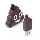 64GB Flash Drive Cute Cartoon Smile Model USB Memory Stick Storage for Laptop Brown