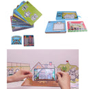 AR 3D Painting Education Game Cardboad Creative Reused Painting Theme Card