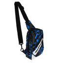 Outdoor Travel Single Strap Shoulder Bag School Travel Sports Gym Climing Blue Camo