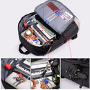 Waterproof Oxford Laptop Backpack w/ USB Charging Port for College Student