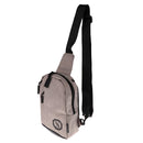 Light Gray USB Port Bag Crossbody Shoulder Daypack Men Compact One Strap Chest Backpack