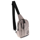 Light Gray USB Port Bag Crossbody Shoulder Daypack Men Compact One Strap Chest Backpack