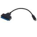 USB3.1 Type C to SATA III 22Pin (7 Pin+15 Pin) for SSD Hard Drive Adapter for 2.5'' HDD SSD
