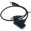 USB 3.0 to SATA 22Pin Adapter Y-Cable with USB Power Cable for 2.5" HDD SSD