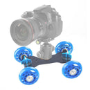 4 Wheel Rolling Slider Dolly Car Universal Stabilizing Holder for SLR Camera Camcorder