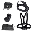 Adjustable Head Strap Mount Belt + Chest Belt Mount Kits For Sports Camera