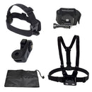 Adjustable Head Strap Mount Belt + Chest Belt Mount Kits For Sports Camera
