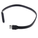 Power Esata to Sata Cable Dual Power USB 12/5V to 7+15Pin For 2.5/3.5" HDD Black