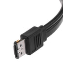 Power Esata to Sata Cable Dual Power USB 12/5V to 7+15Pin For 2.5/3.5" HDD Black