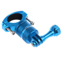 Blue Bike Motorcycle Handlebar Seatpost Clamp Mount Holder for Gopro Hero Cameras