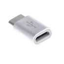 Micro USB Female to USB 3.0 Type C Male Adapter Data Syncing and Charging For Meizu Silver