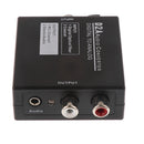 Digital Optical Coax to Analog L/R Audio Converter Adapter with Fiber Cable