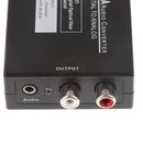 Digital Optical Coax to Analog L/R Audio Converter Adapter with Fiber Cable