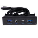 Front Panel 4 Ports USB 3.0 + 2 Ports USB 2.0 HUB Expansion Adapter With 15 Pin SATA Power Adapter