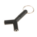 Y Shape 3.5mm Earphone Headphone Audio Splitter Male To Dual Female Adapter Black