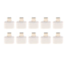10 Pack Micro USB To USB2.0 Adapter Plug Mini OTG Converter For Android Mobile White