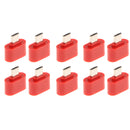 10 Pack Micro USB To USB2.0 Adapter Plug Mini OTG Converter For Android Mobile Red