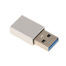 USB 3.0 Male (USB-A) to USB 3.1 type C (USB-C) Female F/M Connector Silver