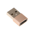 Type-c Female to USB Male Adapter High Speed Fast Charging Sync Connector Gold