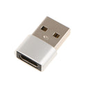 USB3.1 USB-C(Type C) Female to Type A USB2.0 Male Converter Adapter Plug Silver