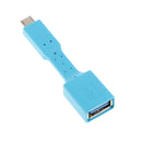 Micro USB Male to USB2.0 Female OTG Adapter For Samsung Android Phone Tablet Blue