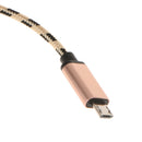 Micro USB 2.0 OTG Cable Braided On The Go Adapter for Android Smart Phones Gold