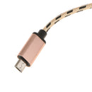 Micro USB 2.0 OTG Cable Braided On The Go Adapter for Android Smart Phones Gold
