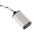 Micro USB Male to USB Female On-The-GO Host Cable Adapter for Samsung Galaxy Silver