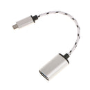 Micro USB Male to USB Female On-The-GO Host Cable Adapter for Samsung Galaxy Silver