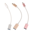 OTG Adapter Micro USB Male To USB 2.0 Female Data Sync Charging Cable Cord Gold