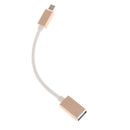 OTG Adapter Micro USB Male To USB 2.0 Female Data Sync Charging Cable Cord Gold