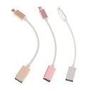 OTG Adapter Micro USB Male To USB 2.0 Female Data Sync Charging Cable Cord Gold