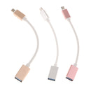 OTG Adapter Micro USB Male To USB 2.0 Female Data Sync Charging Cable Cord Gold