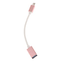 OTG Adapter Micro USB Male To USB 2.0 Female Data Sync Charging Cable Cord Rose Gold