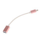 OTG Adapter Micro USB Male To USB 2.0 Female Data Sync Charging Cable Cord Rose Gold